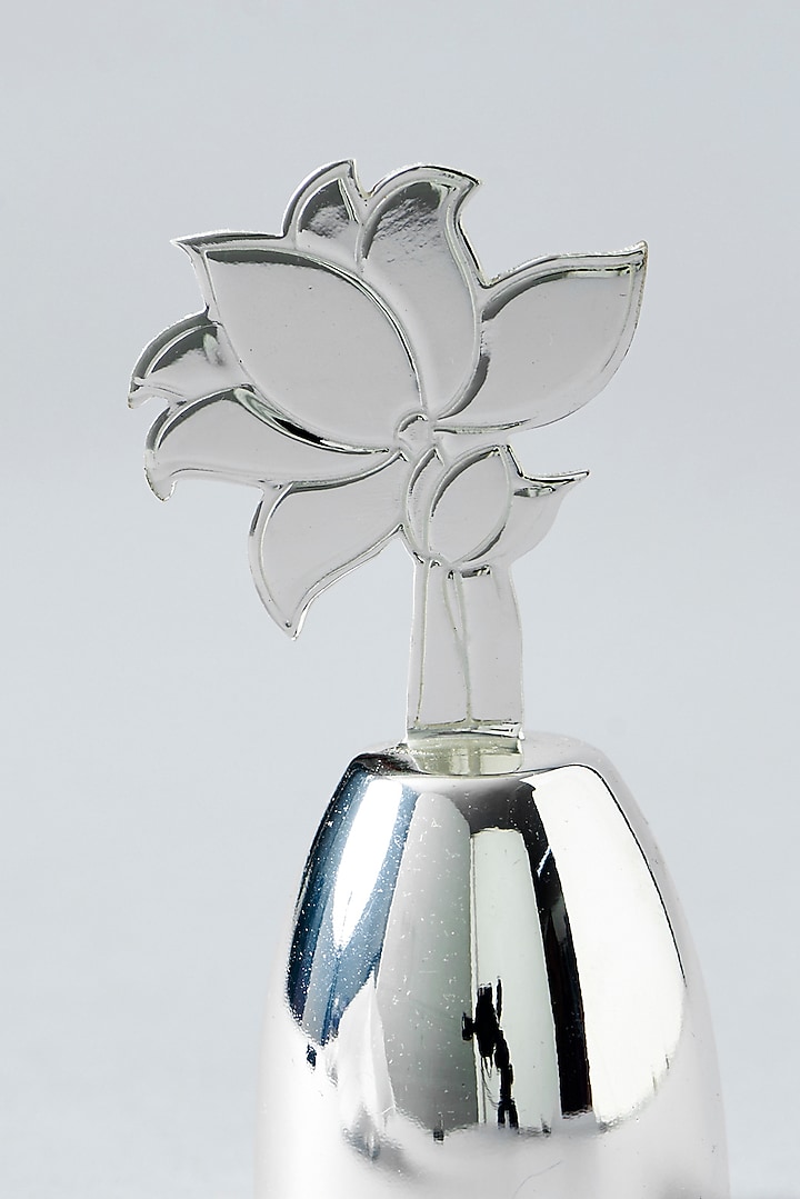 Silver Plated Brass Lotus Bell by Assemblage at Pernia's Pop Up Shop