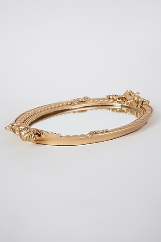 Gold Mirror & Resin Tray by Assemblage