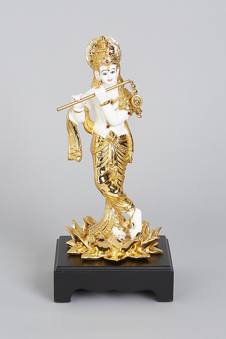 Gold Electroplated Kamal Krishna Idol by Assemblage