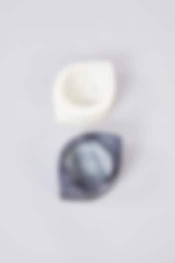 Black & White Marble Boat-Shaped T-light Holder Set by Assemblage at Pernia's Pop Up Shop