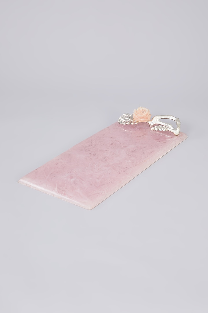Pink Rose Resin Platter Tray by Assemblage at Pernia's Pop Up Shop