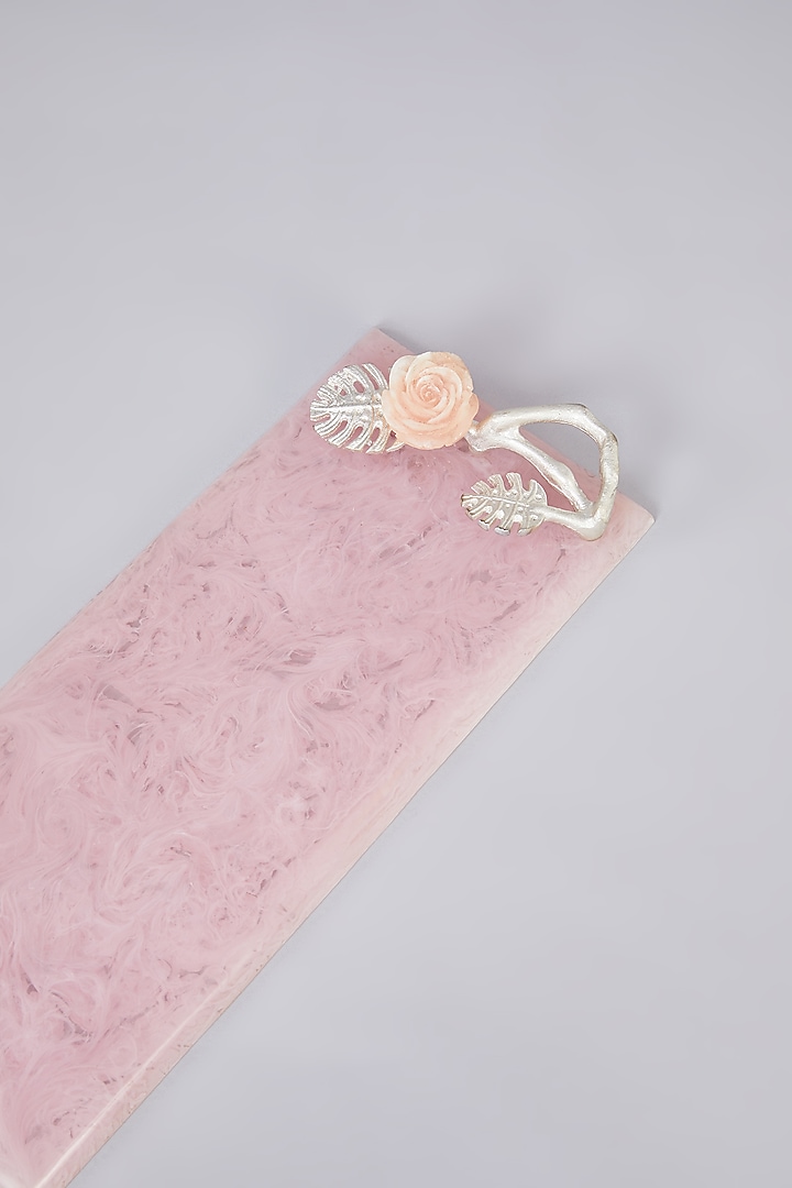 Pink Rose Resin Platter Tray by Assemblage at Pernia's Pop Up Shop