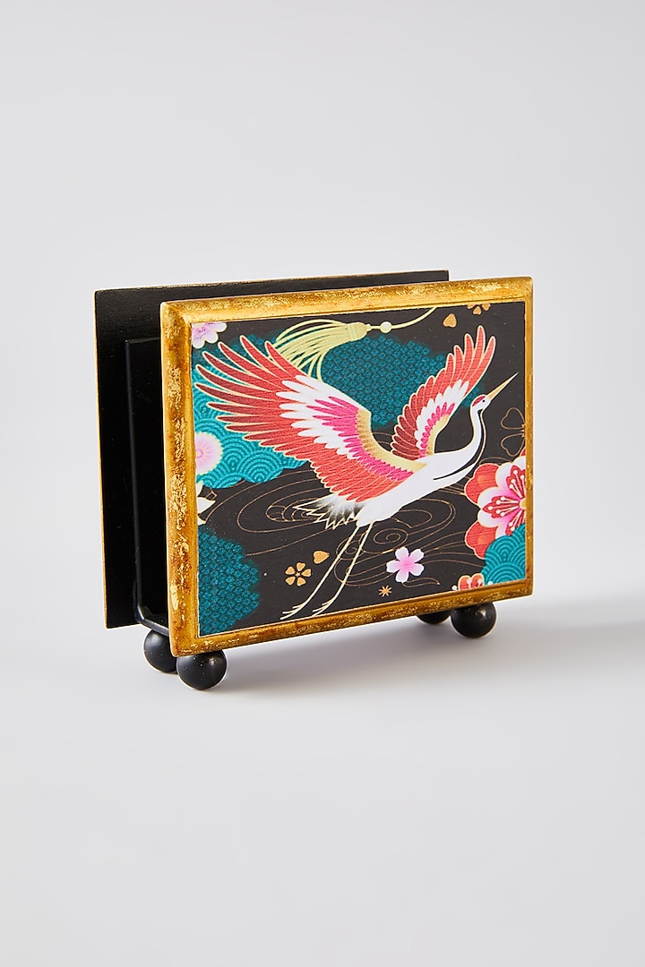Multi-Colored MDF Wood Floral Printed Tissue Holder by Assemblage at Pernia's Pop Up Shop