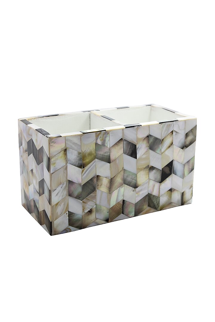 Ivory & Grey Cutlery & Napkin Organiser by Assemblage at Pernia's Pop Up Shop