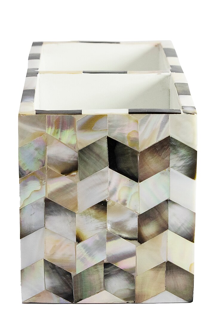 Ivory & Grey Cutlery & Napkin Organiser by Assemblage at Pernia's Pop Up Shop
