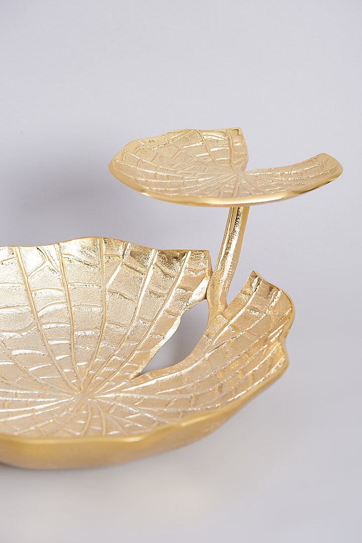 Gold Two-Tier Fruit Bowl by Assemblage at Pernia's Pop Up Shop