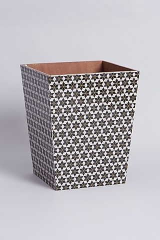 Brown MDF Wood Dustbin Planter by Assemblage