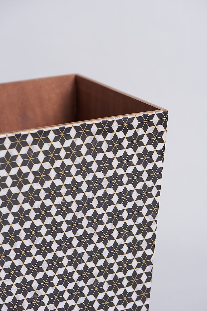 Brown MDF Wood Dustbin Planter by Assemblage at Pernia's Pop Up Shop