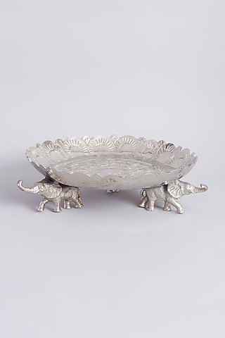 Silver-Plated White Metal Urli Platter by Assemblage