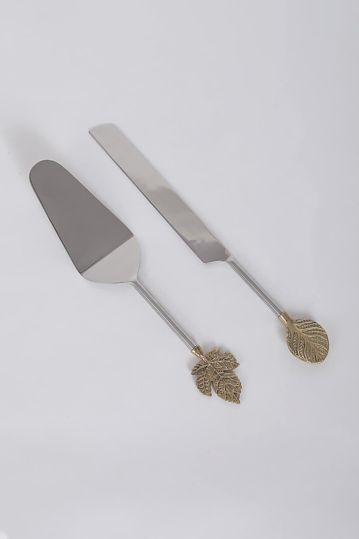 Gold & Silver Handcrafted Cutlery Set (Set of 2) by Assemblage at Pernia's Pop Up Shop