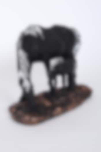 Black Mother Horse & Foal Figure by Assemblage