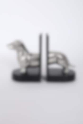 Silver Dachshund Dog Bookend (Set of 2) by Assemblage