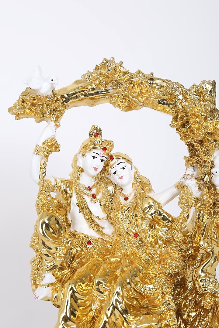 Gold Lord Krishna & Radha Idol by Assemblage at Pernia's Pop Up Shop