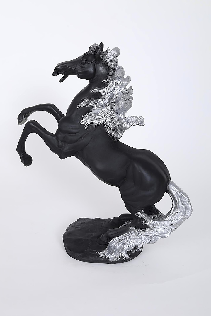 Black & Gold Stallion Sculpture by Assemblage