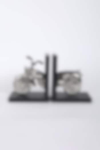 Silver Motorbike Bookend (Set of 2) by Assemblage at Pernia's Pop Up Shop