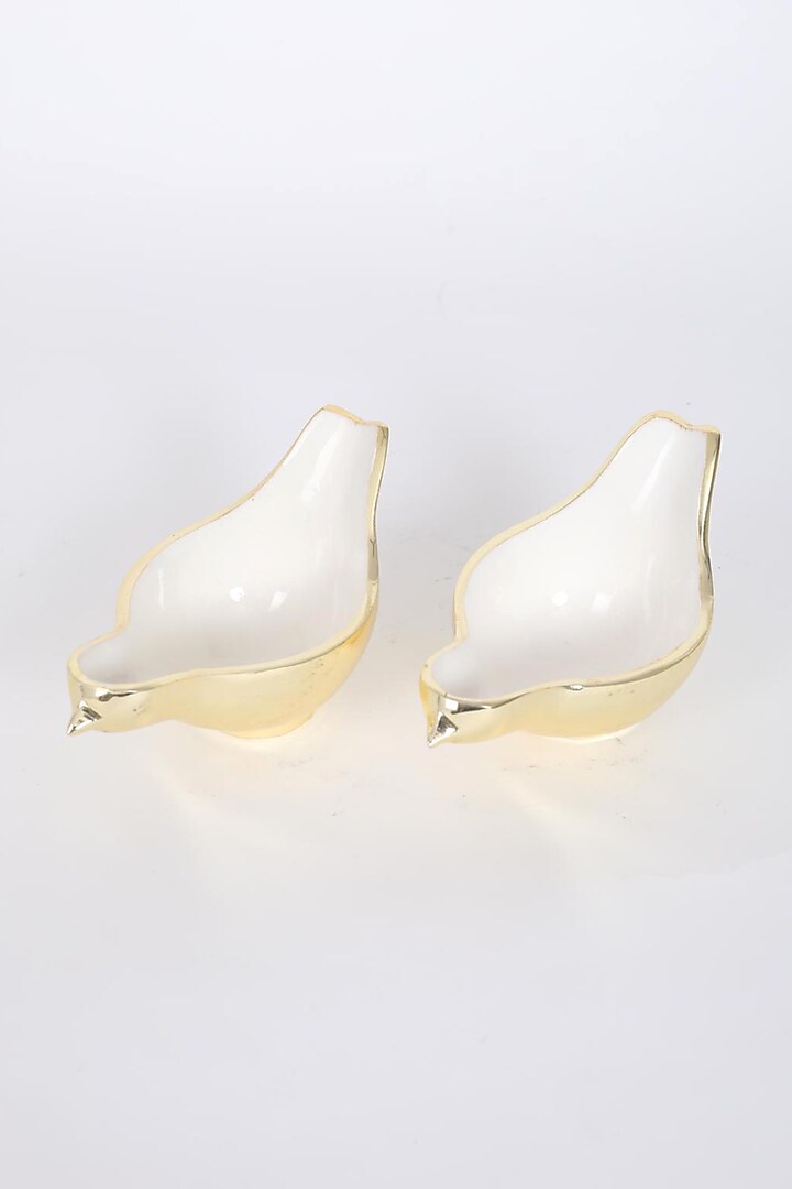 Gold Bird-Shaped Bowls (Set of 2) by Assemblage at Pernia's Pop Up Shop