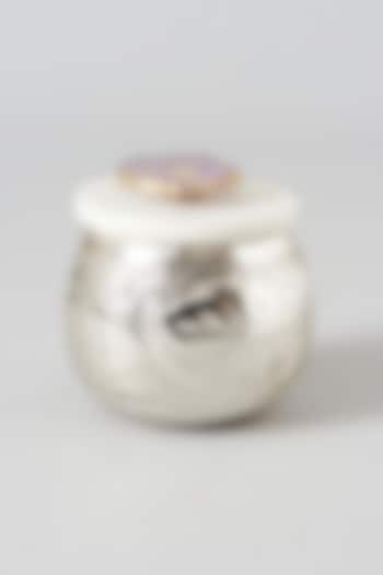 Silver Marble Agate Jar by Assemblage at Pernia's Pop Up Shop