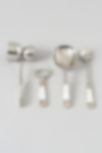 Ivory Stainless Steel Bar Set (Set of 4) by Assemblage at Pernia's Pop Up Shop