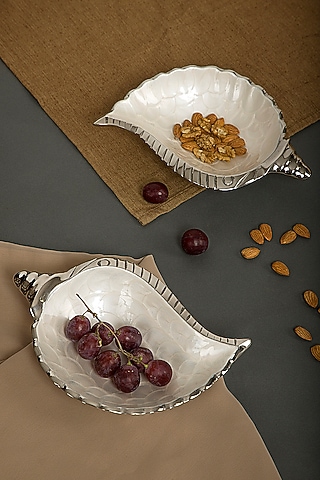 Nickel & Shell Serving Bowls (Set of 2) by Assemblage