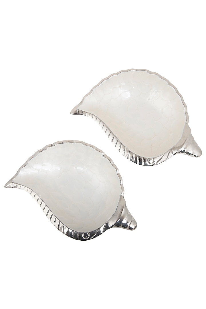 Nickel & Shell Serving Bowls (Set of 2) by Assemblage at Pernia's Pop Up Shop