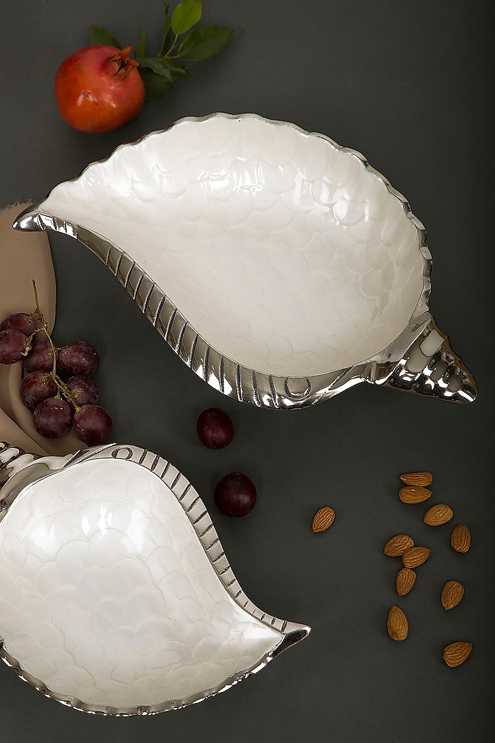 Nickel & Shell Serving Bowl by Assemblage