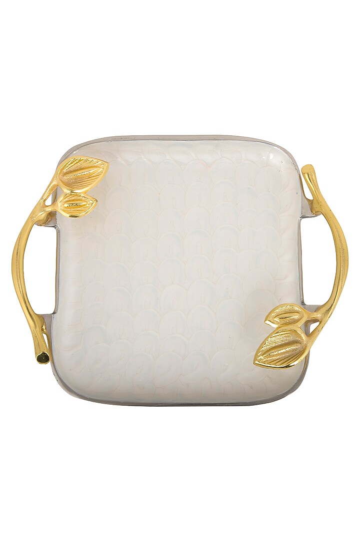 Ivory & Gold Platter Tray by Assemblage at Pernia's Pop Up Shop