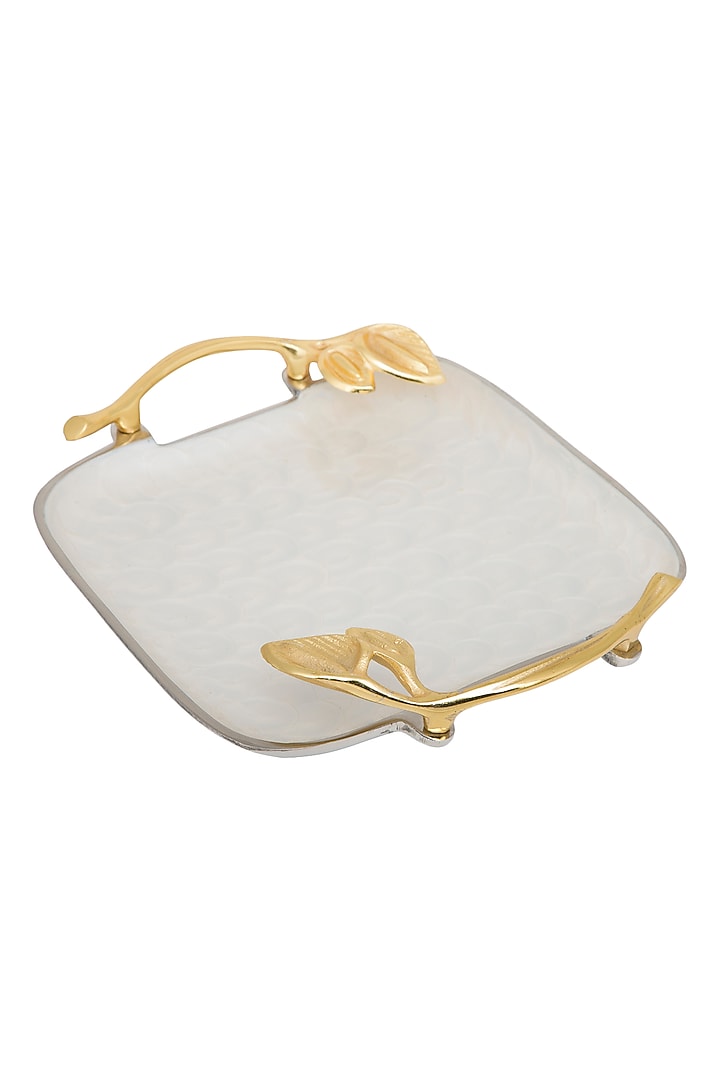 Ivory & Gold Platter Tray by Assemblage at Pernia's Pop Up Shop