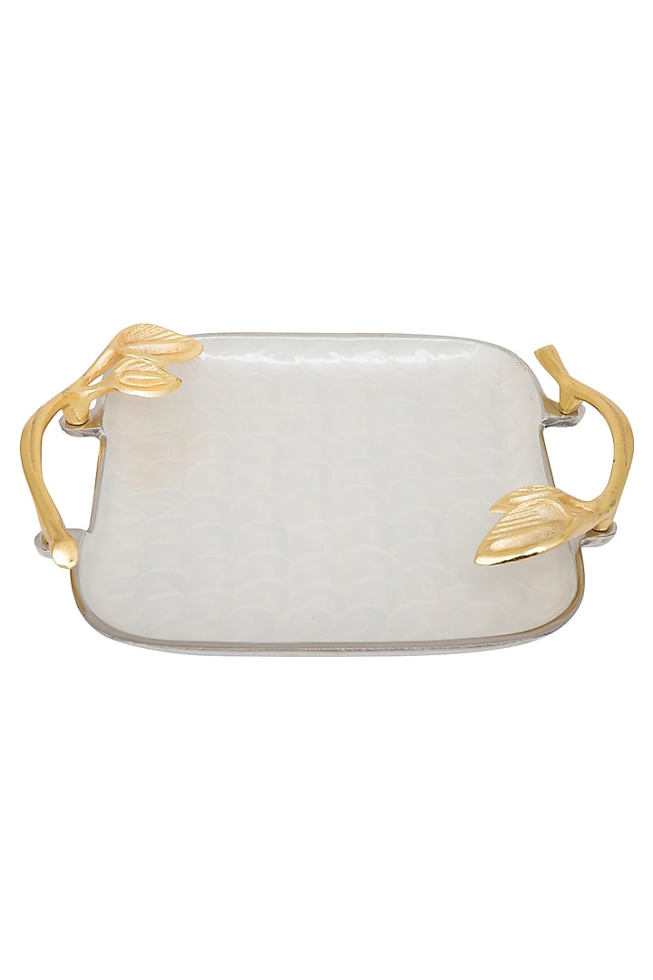 Ivory & Gold Platter Tray by Assemblage at Pernia's Pop Up Shop