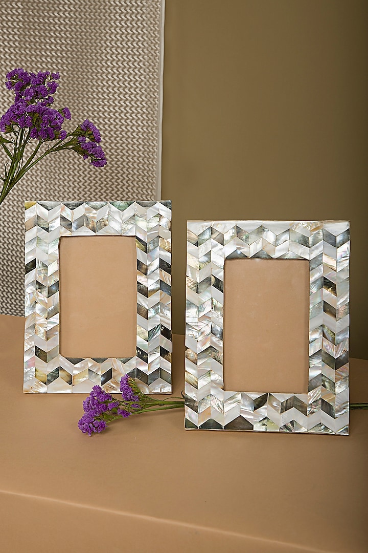 Handmade MDF & Glass Photo Frame (Set of 2) by Assemblage