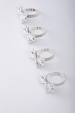 Silver Plated Napkin Rings (Set of 4) by Assemblage