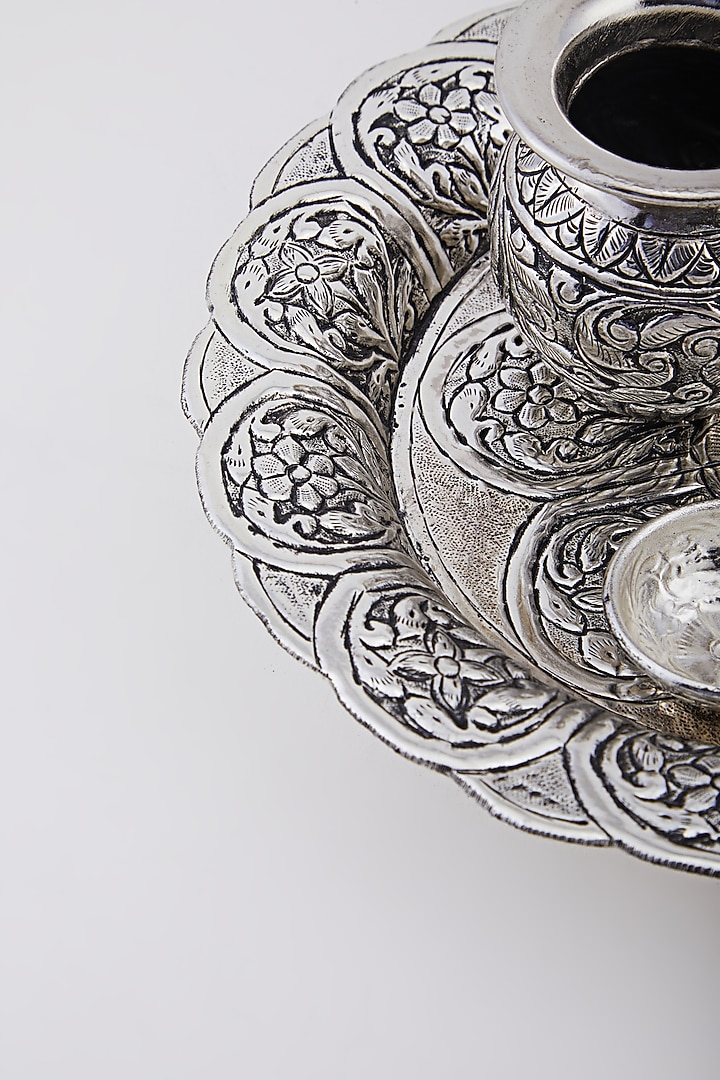 Silver Plated Aarti Thali Set by Assemblage at Pernia's Pop Up Shop