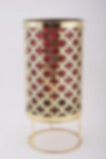 Gold & Red Candle Holder by Assemblage