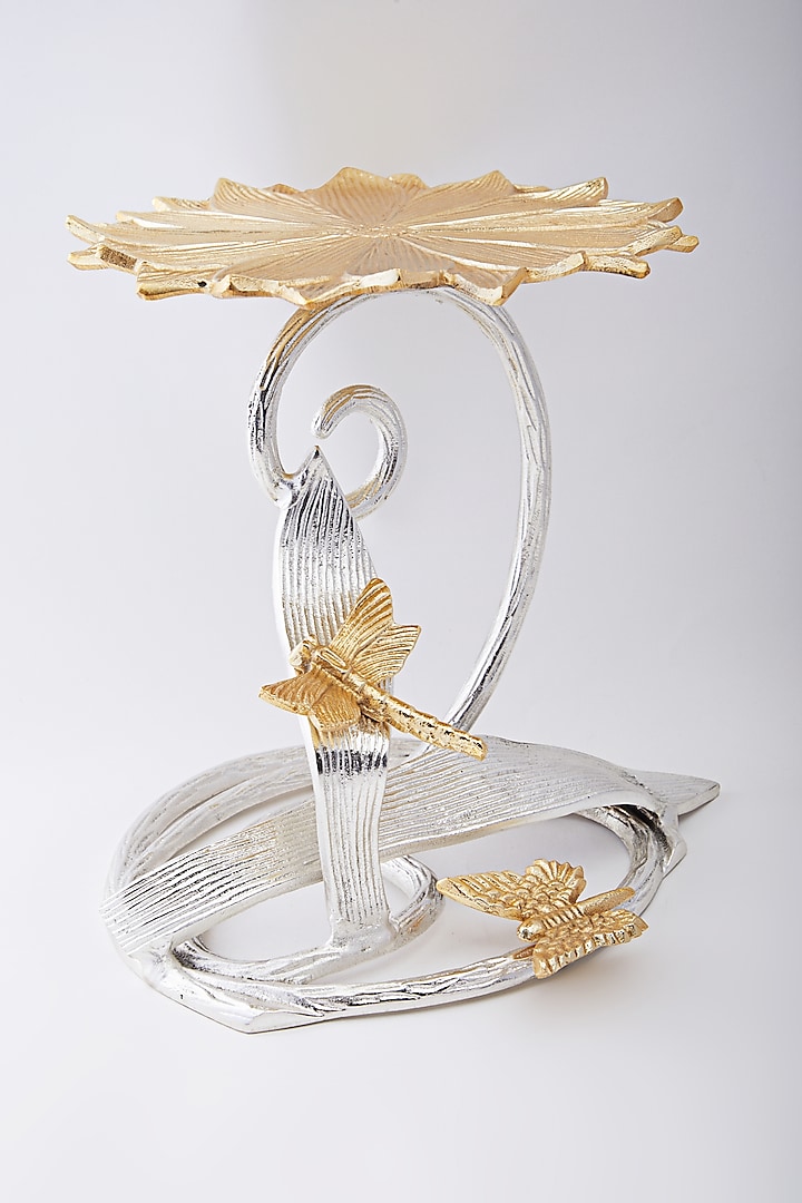 Gold Dragon Fly Cake Platter by Assemblage