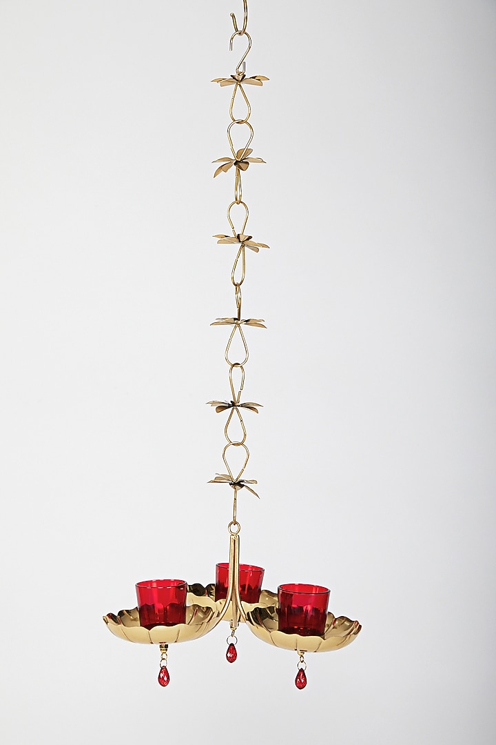 Gold Hanging Candle Holder by Assemblage at Pernia's Pop Up Shop
