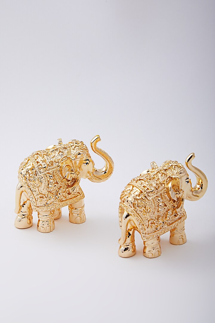Gold Plated Resin Royal Elephant by Assemblage at Pernia's Pop Up Shop