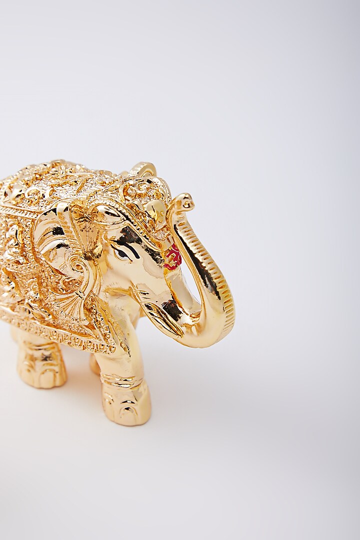 Gold Plated Resin Royal Elephant by Assemblage at Pernia's Pop Up Shop