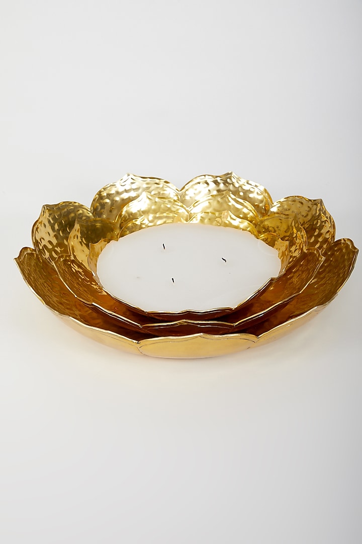 Gold Lotus Motif Urlis (Set) by Assemblage