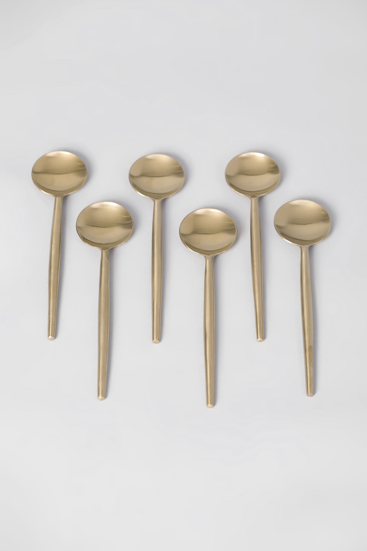 matt silver metal spoons- small (set of 6) - Ellementry