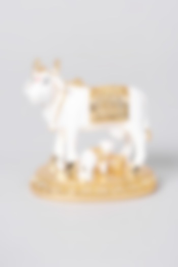 Gold Plated Kamdhenu Cow Figure by Assemblage at Pernia's Pop Up Shop