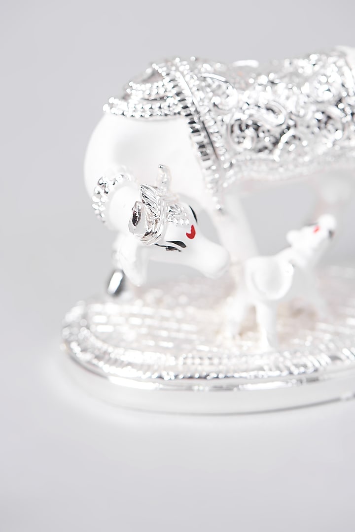Silver Plated Kamdhenu Cow Figure by Assemblage at Pernia's Pop Up Shop