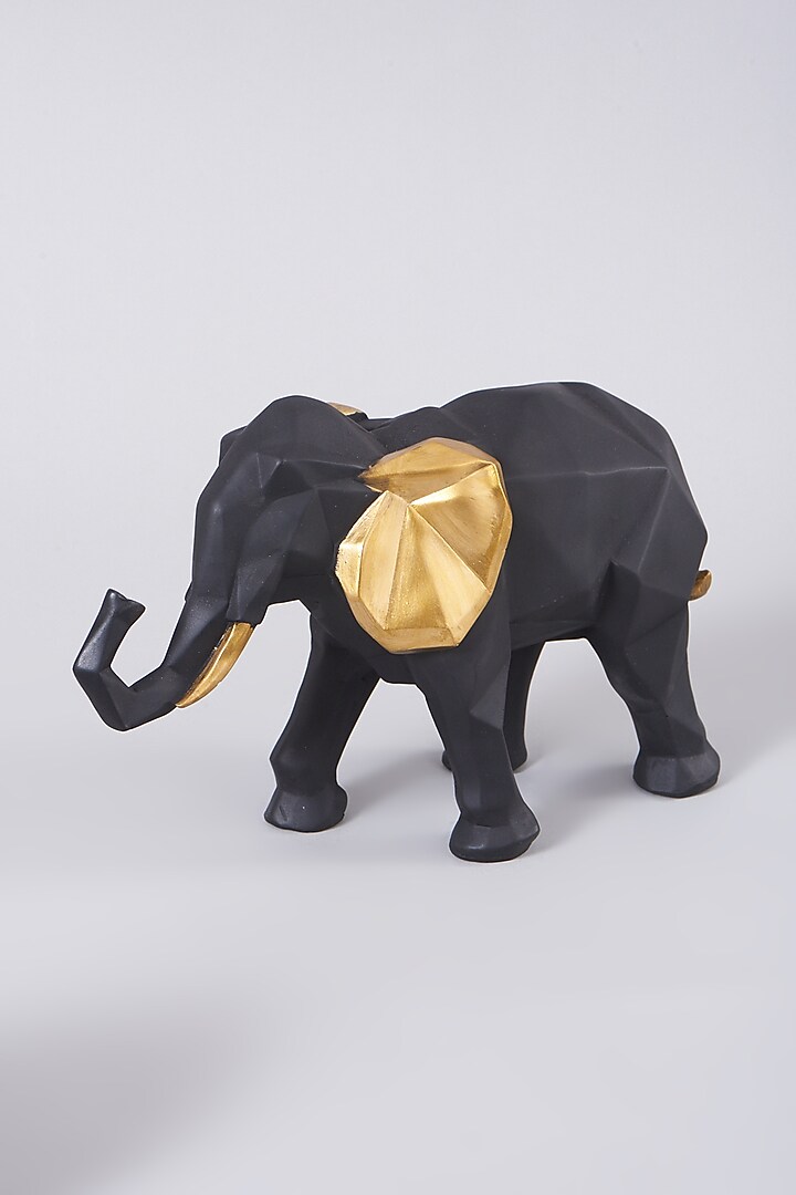 Black Resin Fibre Elephant Statues (Set of 2) by Assemblage at Pernia's Pop Up Shop
