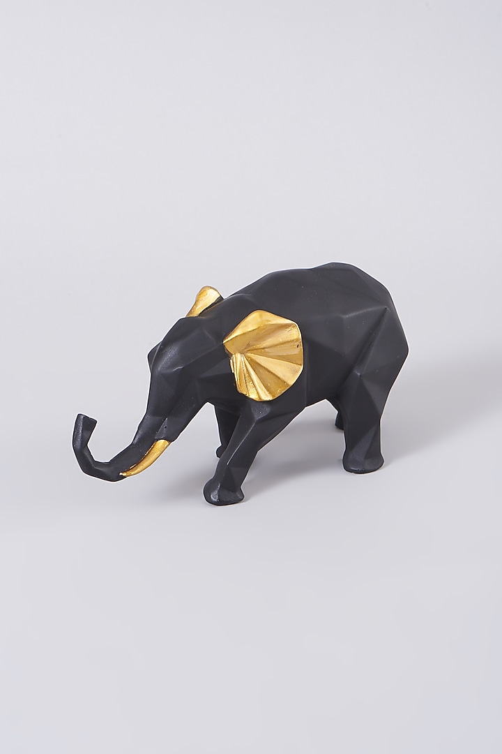 Black Resin Fibre Elephant Statues (Set of 2) by Assemblage at Pernia's Pop Up Shop