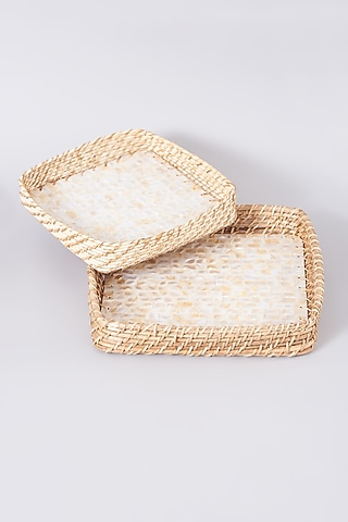 Gold Mother Of Pearl Tray by Assemblage