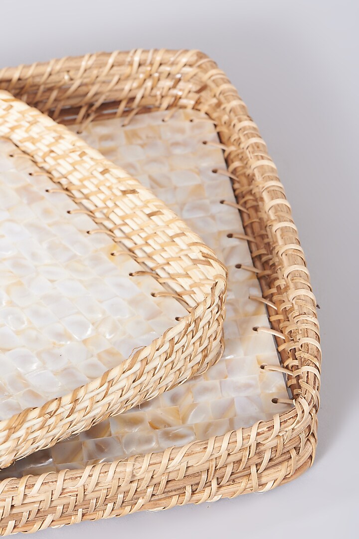 Gold Mother Of Pearl Tray by Assemblage at Pernia's Pop Up Shop