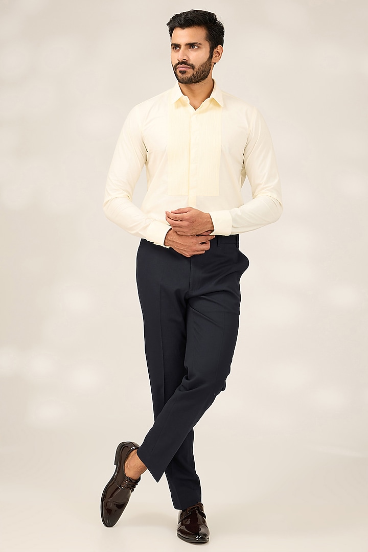 Navy Blue Polyester Tuxedo Set by Ashish N Soni Men at Pernia's Pop Up Shop