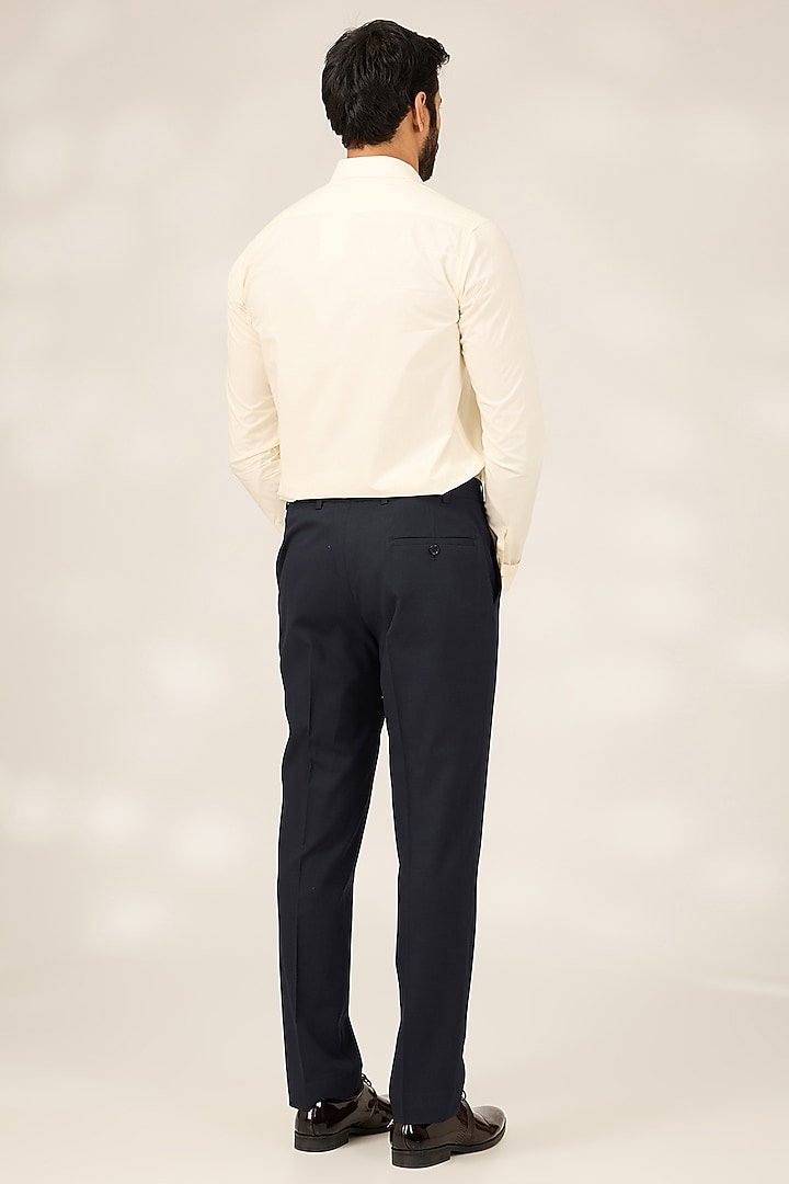 Navy Blue Polyester Tuxedo Set by Ashish N Soni Men at Pernia's Pop Up Shop