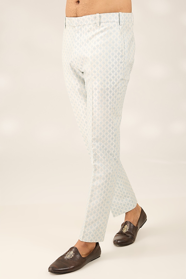 Blue Georgette Sequins Work Kurta Set by Ashish N Soni Men at Pernia's Pop Up Shop