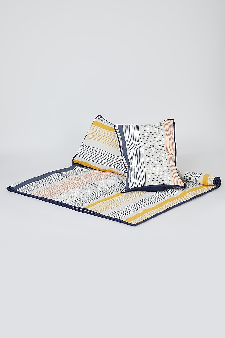 Multi-Colored Cotton Printed Bed Cover Set by Astam by Astam sutra