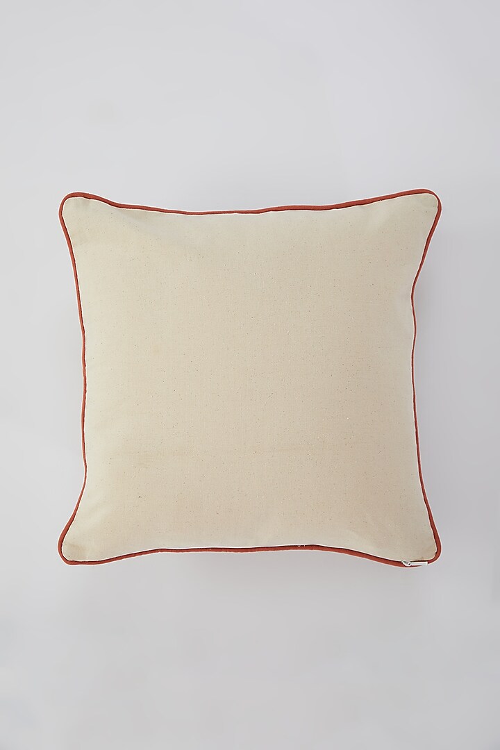 Multi-Colored Cotton Floral Machine Embroidered Cushion Cover by Astam by Astam sutra at Pernia's Pop Up Shop