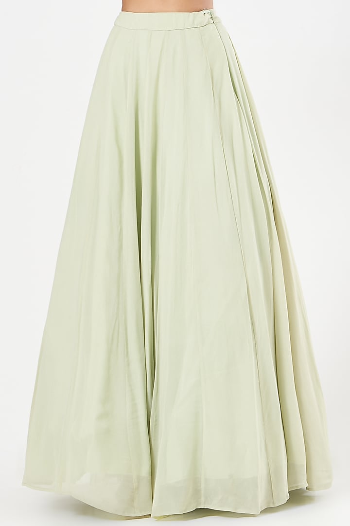 Mint Organza Skirt Set by Astha Narang at Pernia's Pop Up Shop